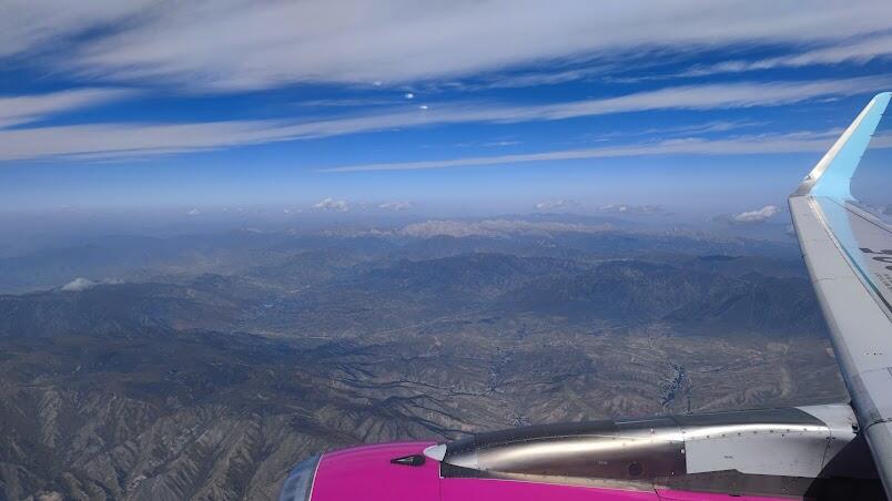 飞机上拍到的青海的雪山